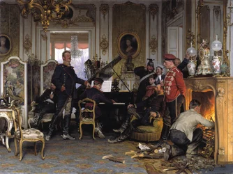 Im Etappenquartier vor Paris